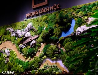 Tranh rêu - Thong thả cà phê - KANSO Landscape