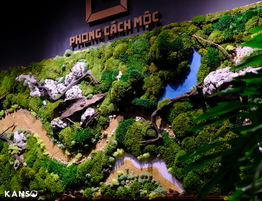 Tranh rêu - Thong thả cà phê - KANSO Landscape
